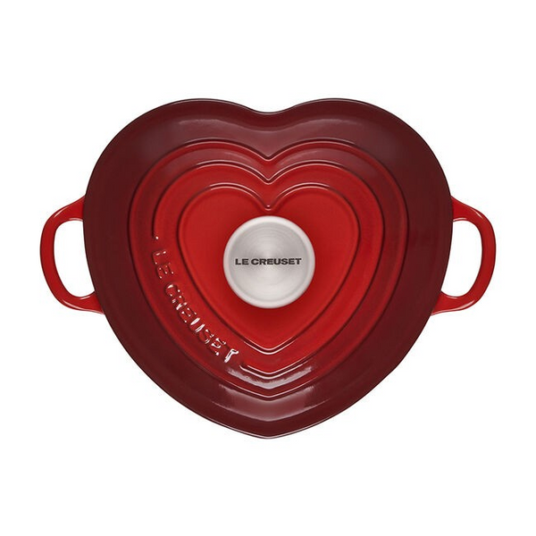 Le Creuset Traditional Heart Cocotte 2 Qt. Cerise