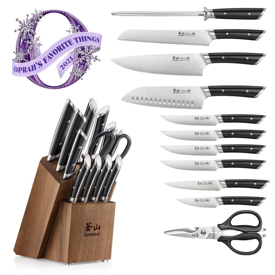 Helena (Blk) 12pc Knife Block Set