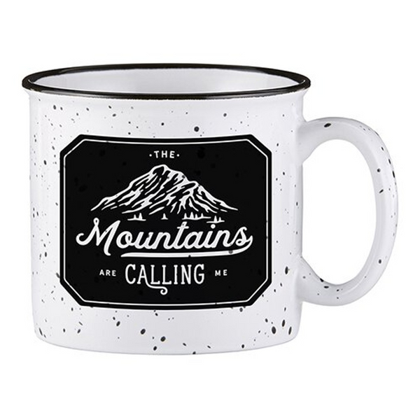 White Campfire Mug - Mountains are Calling