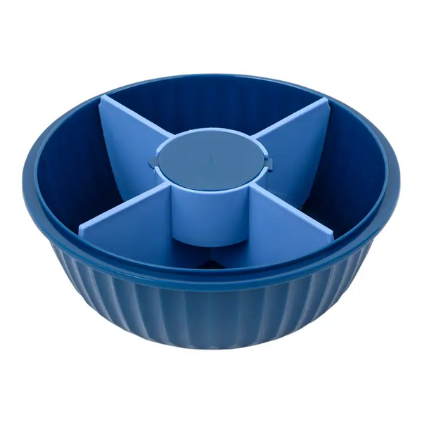 Poke Bowl with 4 Part Divider - Hawaii Blue