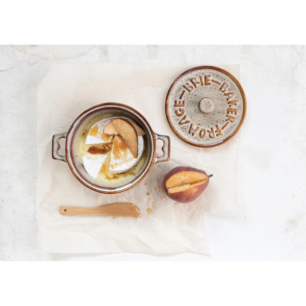 Stoneware Entertaining Brie Baker Set