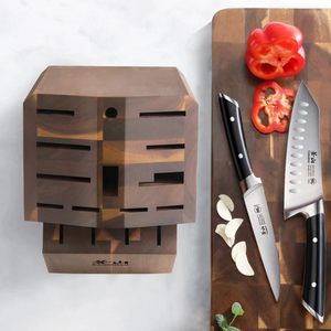 Empty Knife Block, 16-Slot Organizer (Acacia) by Cangshan