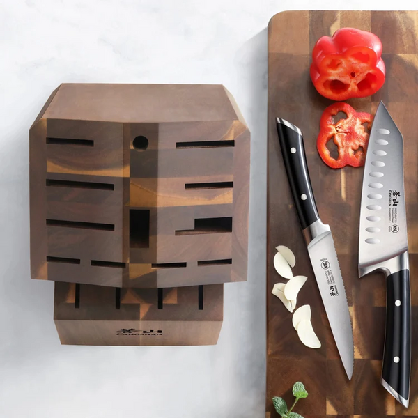 Empty Knife Block, 16-Slot Organizer (Acacia) by Cangshan