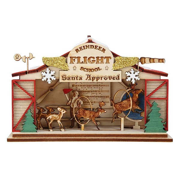 Reindeer Flight School Ginger Cottages Ornament