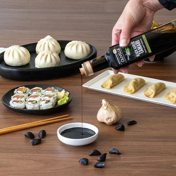 Black Garlic Tamari Barrel Aged Balsamic by Olivelle