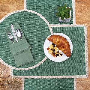 Fringed Table Linens - Aspen Color