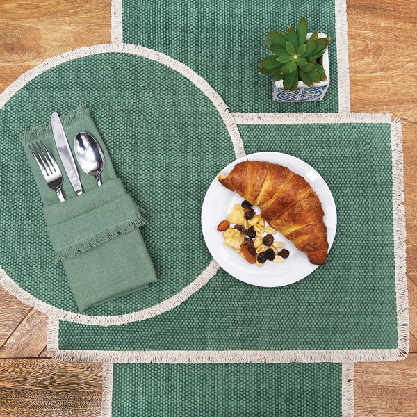 Fringed Table Linens - Aspen Color