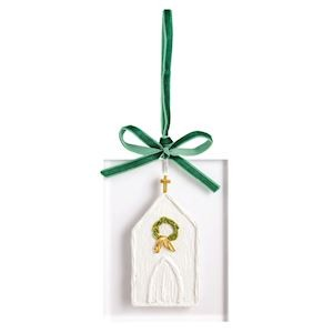 White Christmas Painted Acrylic Ornaments - 4 Styles to Choose From