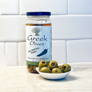 TRULY GREEK Stuffed Olives - Choose Jalapeno or Garlic