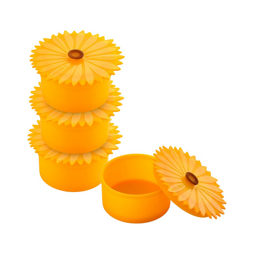 Silicone Flower Containers (Set of 4) - Choose from Sunflowers or Daisies