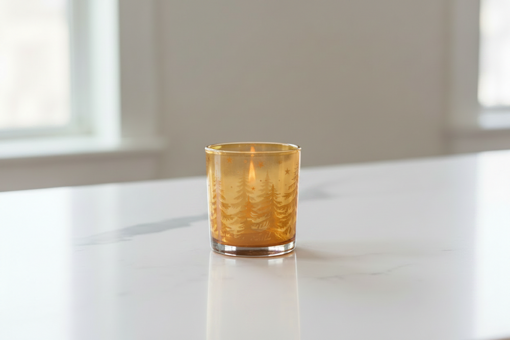 Woodland Deer Glass Votive - 2 Different Sizes