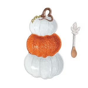 Stacked Pumpkin Triple Tidbit Set