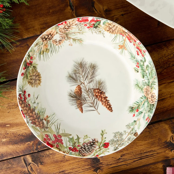 Woodland Pine and Berry Serving Bowl
