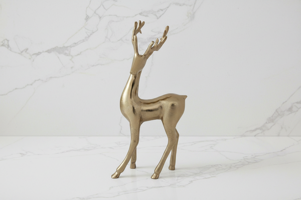 Gilded Gold Finish Cast Deer - Available in 2 Sizes