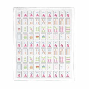 Organic Cotton Tea Towel - Let's Play Mahjong