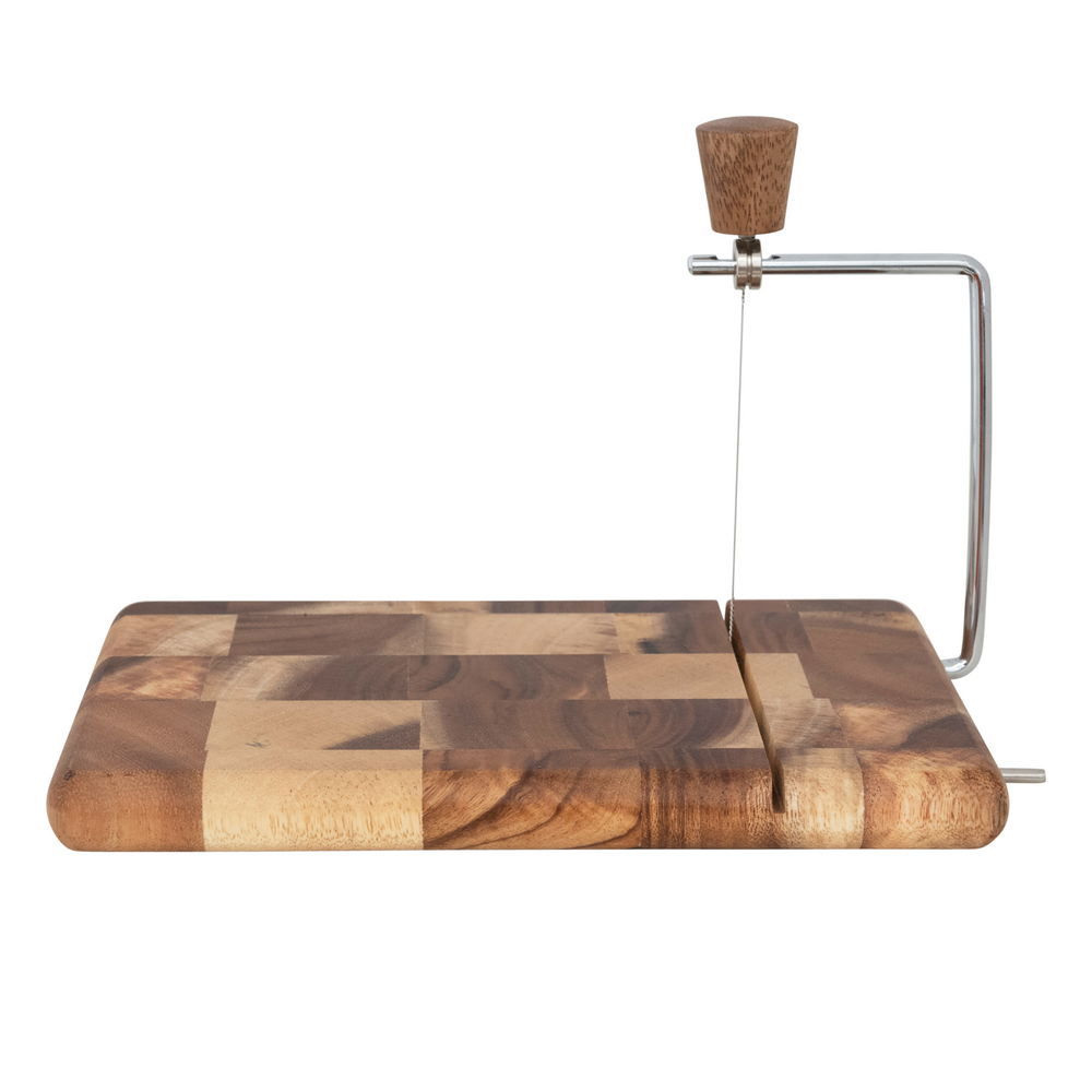 Suar Wood and Stainless-Steel Cheese Slicer