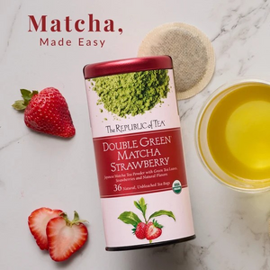 The Republic of Tea Organic Double Green® Matcha Strawberry Tea Bags