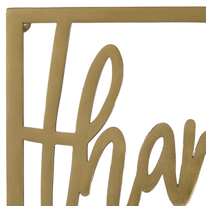Thankful Gold Metal Trivet