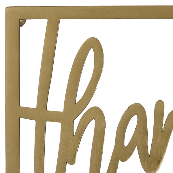 Thankful Gold Metal Trivet