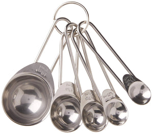 5PC Measuring Spoons - Stainless Steel