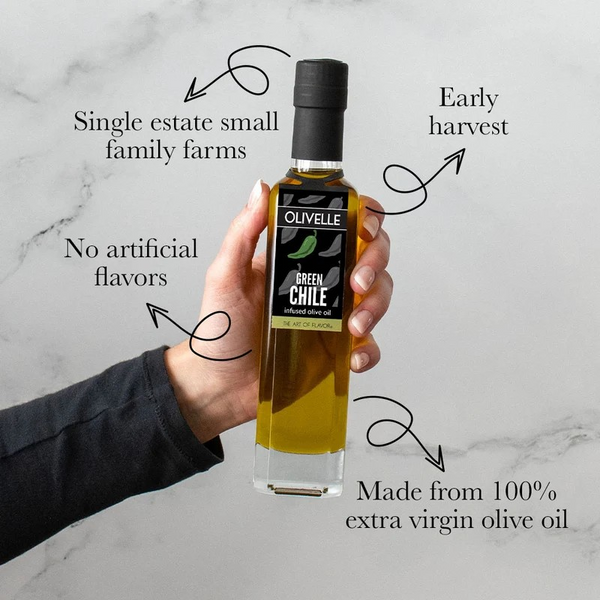 Green Chile Infused Olive Oil by Olivelle