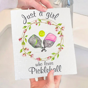 Just A Girl Who Loves Pickleball Swedish Dish Cloth