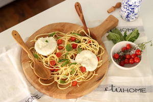 Euro Fruitwood Large Serving Spoon Set