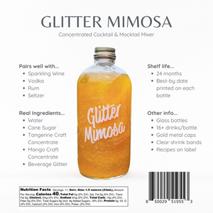 Cocktail Glitter Mixers - Choose Margarita or Mimosa