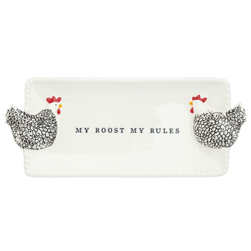 Farm Everything Tidbit Plate - Choose from Rooster or Sheep