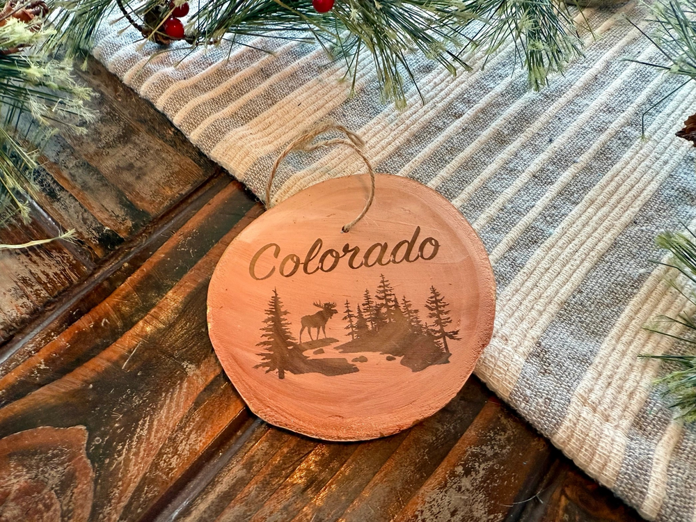 Colorado Wildlife Painted Ornament