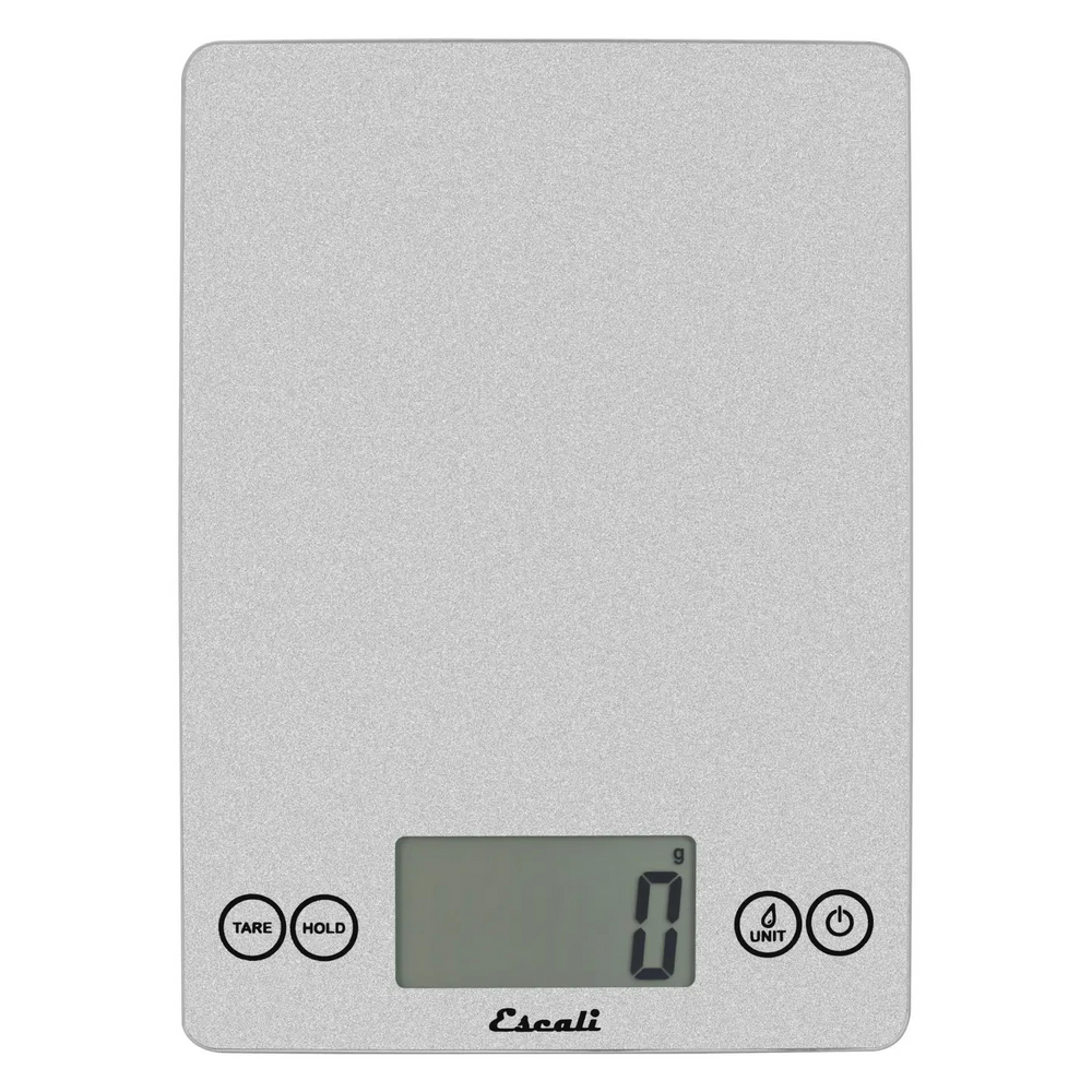 Escali Arti Glass Food Scale, Shiny Silver