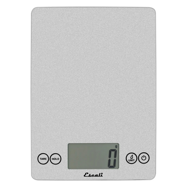 Escali Arti Glass Food Scale, Shiny Silver