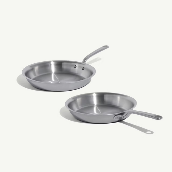 Made In Stainless Clad Frying Pan Set - Comes With 10" & 12" Frying Pan