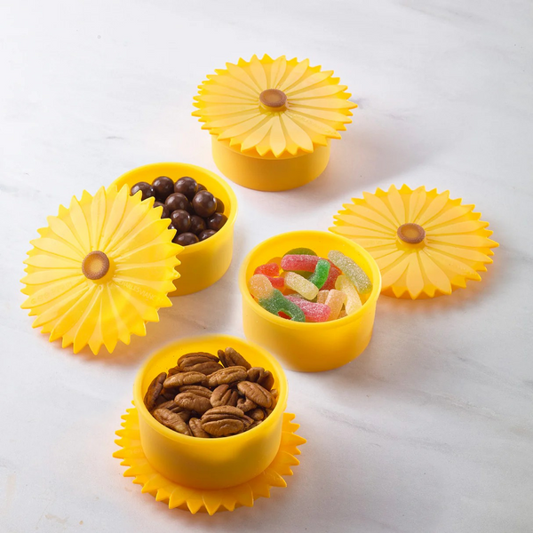 Silicone Flower Containers (Set of 4) - Choose from Sunflowers or Daisies