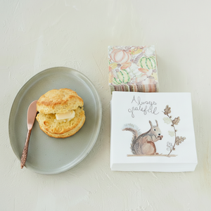 Paper Napkins with Squirrel "Always Grateful" (Contains 50 Folded Pieces)