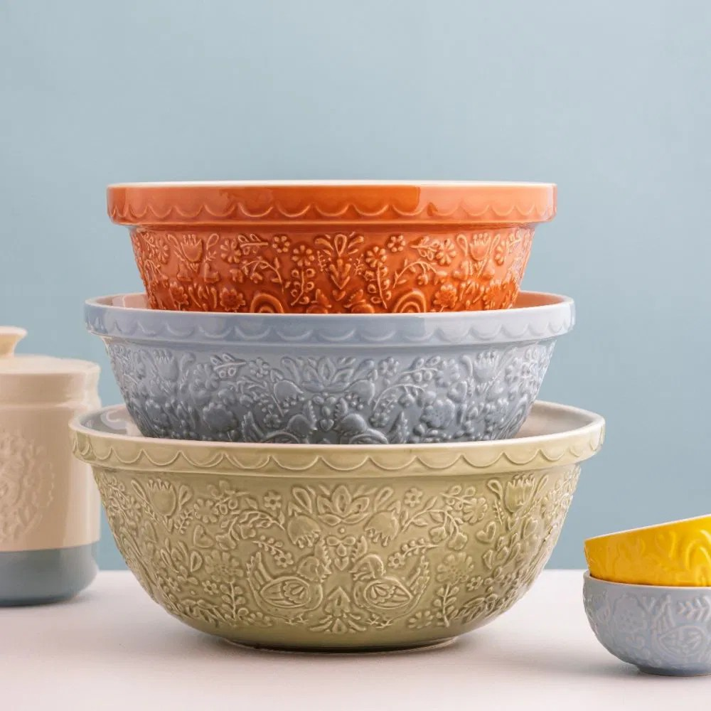 Mason Cash Mixing Bowls, Home to Roost Collection - Different Sizes and Colors to Choose From