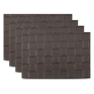 Praline Bostonian Placemats  Reversable Vegan Leather - Set of 4