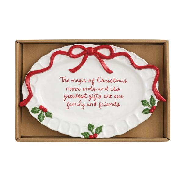Whimsical Christmas Sentiment Plate - 2 Styles to Choose From