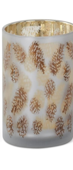 Frosted Pinecone Glow Votives - Comes in Small, Medium or Large