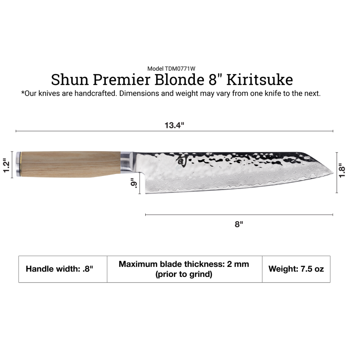 Premier Blonde Kiritsuke 8"