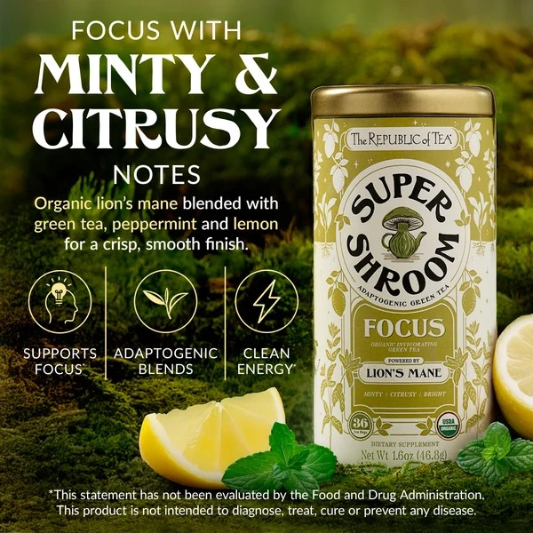 The Republic of Tea Organic SuperShroom Focus Tea