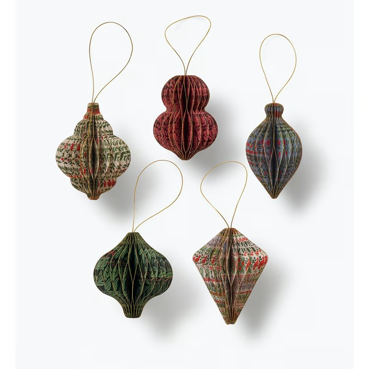 Paper Honeycomb Christmas Ornaments