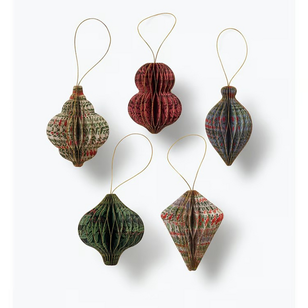 Paper Honeycomb Christmas Ornaments