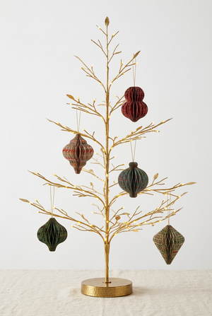 Paper Honeycomb Christmas Ornaments