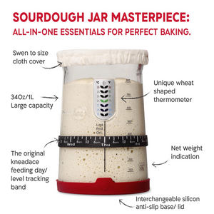 KneadAce Pro Sourdough Kit: 34oz Jar-Baskets-Bread Lame