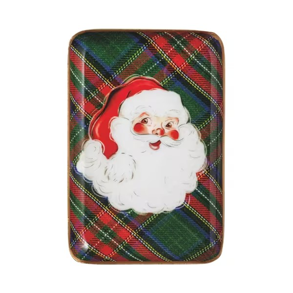Holiday Tartan Tidbit Tray - 4 Styles to Choose From