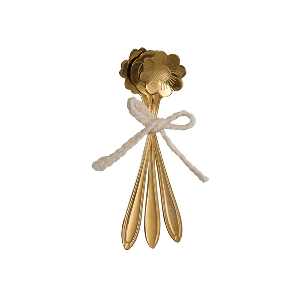 Bloom Stainless Steel Flower Spoons — 3-Piece Set