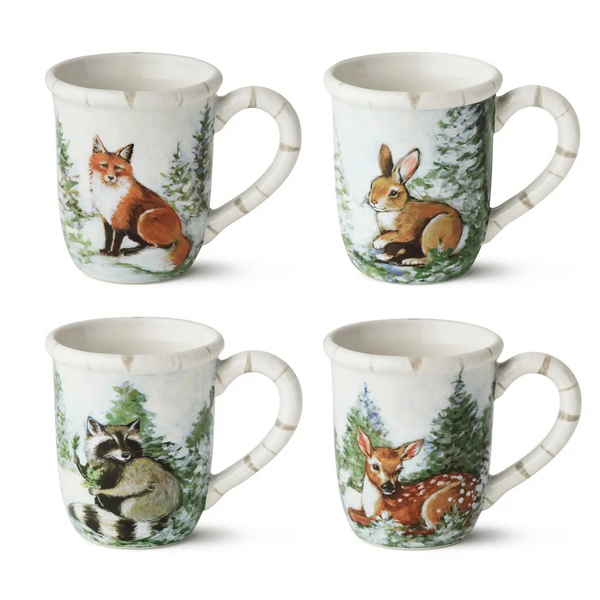Winter Cabin Mug - Choose Your Favorite Woodland Creature