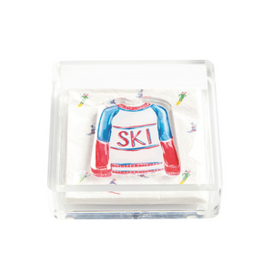 Ski Napkin Acrylic Caddy Set
