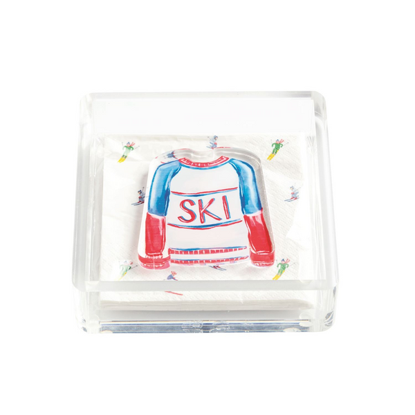 Ski Napkin Acrylic Caddy Set